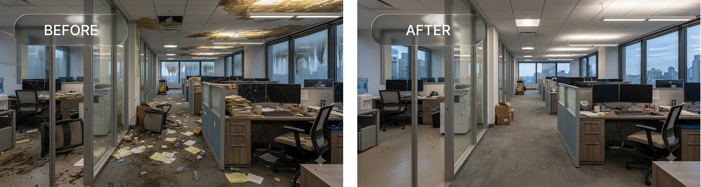 Before and After Commercial Cleaning